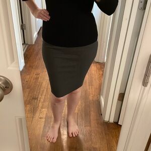 Dark grey sweater skirt